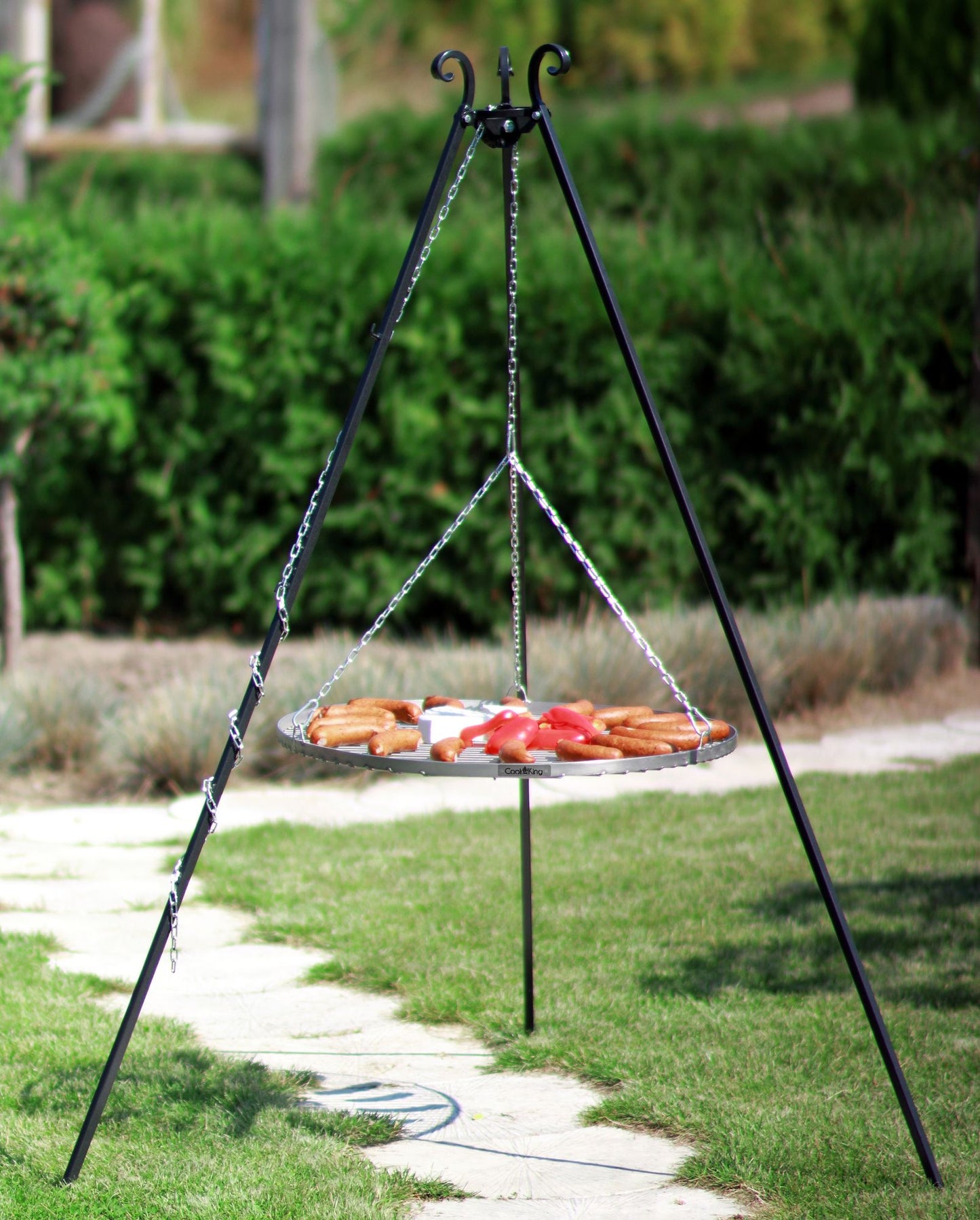 Natural Steel Tripod with Grate