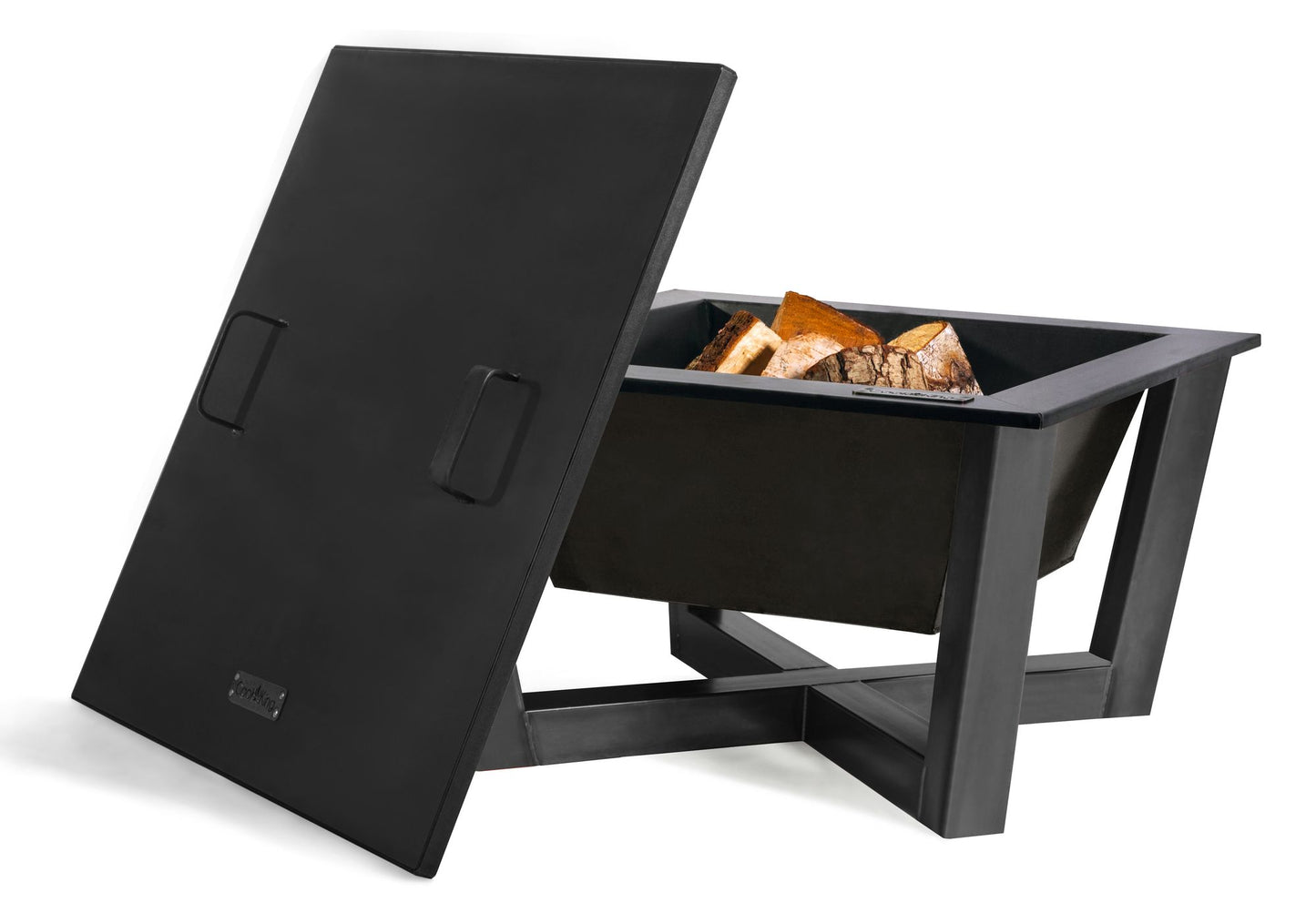 Natural Steel Fire Bowl Lid with Rim