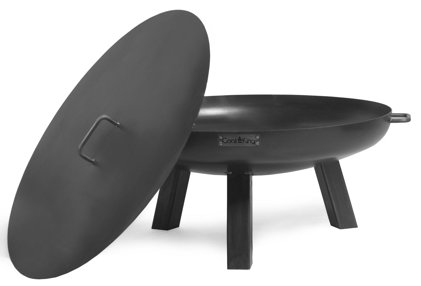 Natural Steel Fire Bowl Lid with Rim