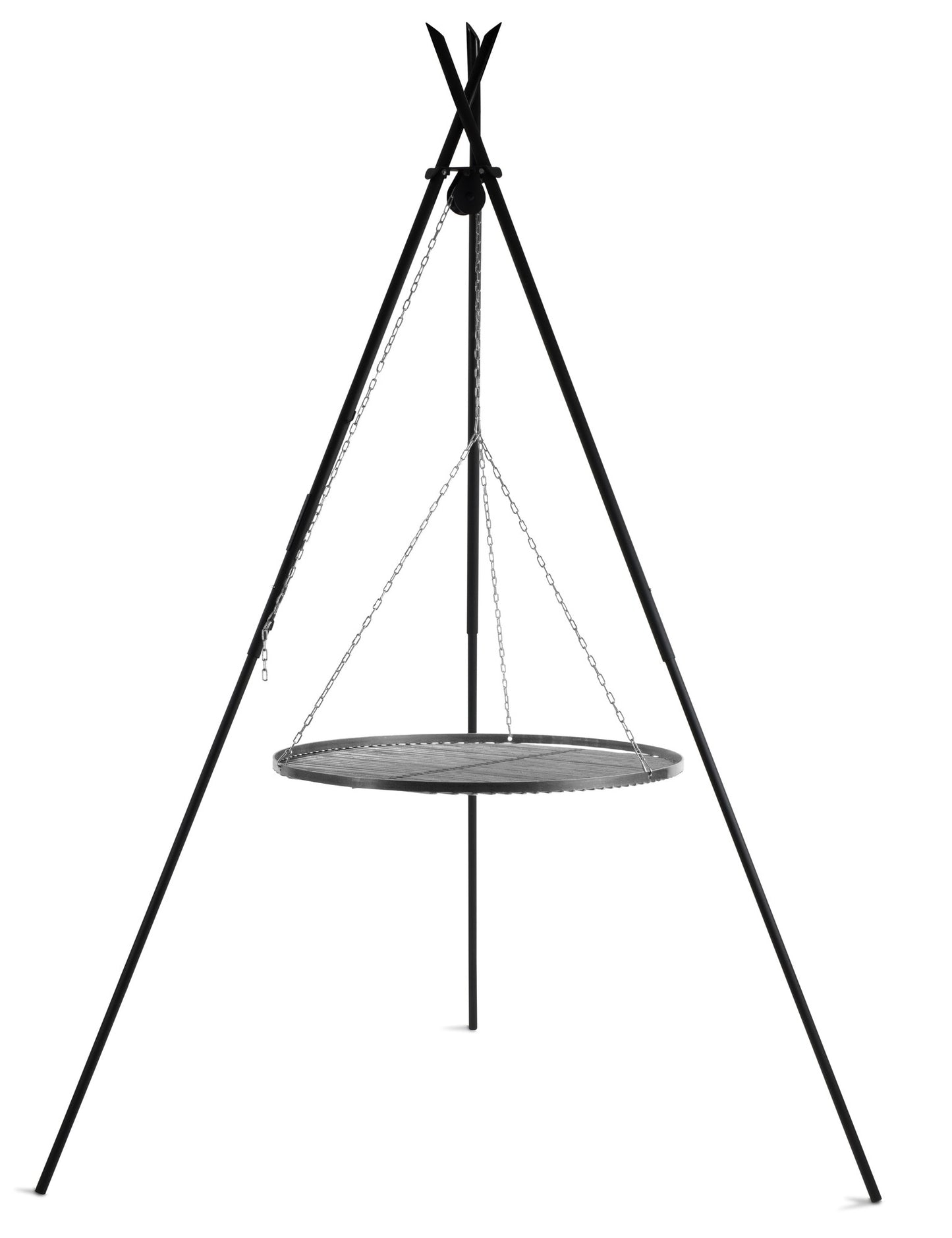 Natural Steel Tripod with Grate