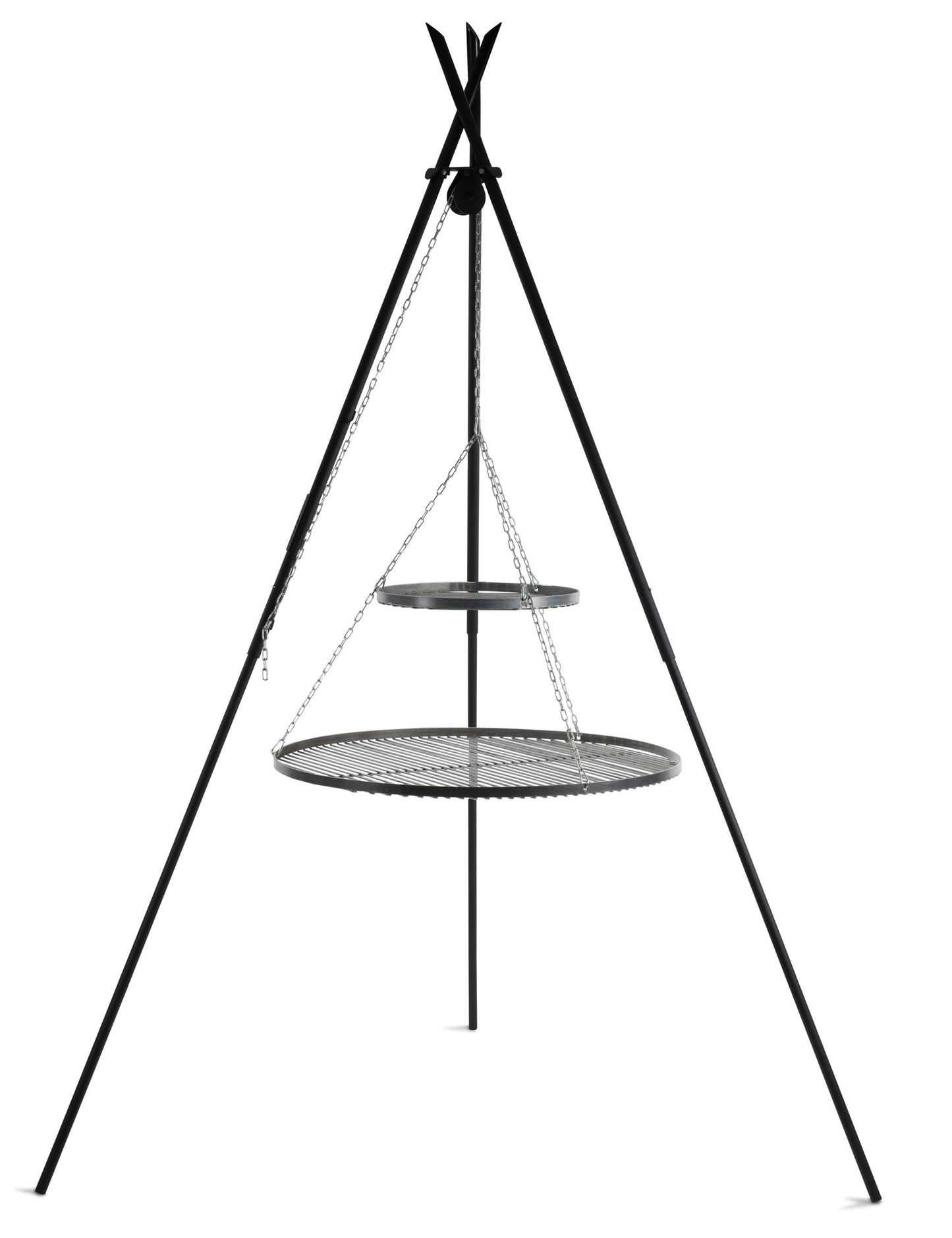 Natural Steel Tripod with Grate